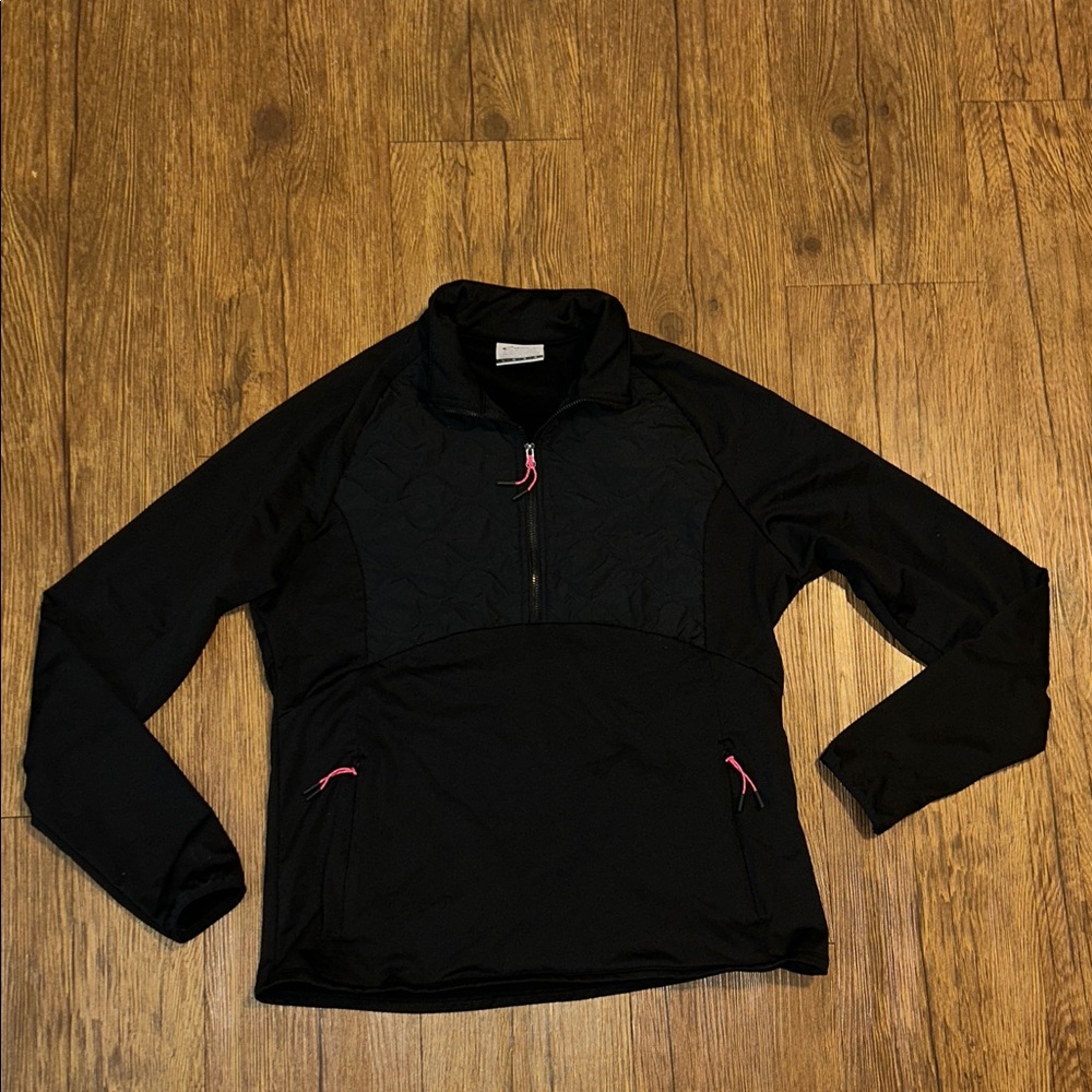 Asics Black Pullover with Pink Details